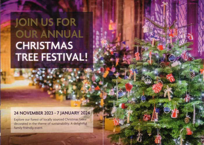 Chestertourist.com - Chester Cathedral Christmas Tree Festival Page One